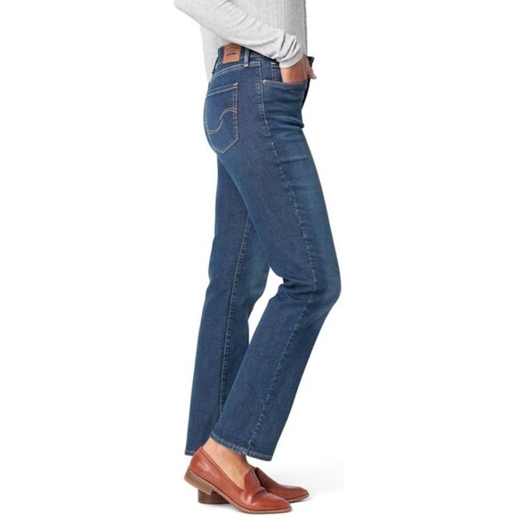 Women's Gold Totally Shaping Straight Jeans Plus Size Mid-Rise Stretch Denim - Picture 2 of 6